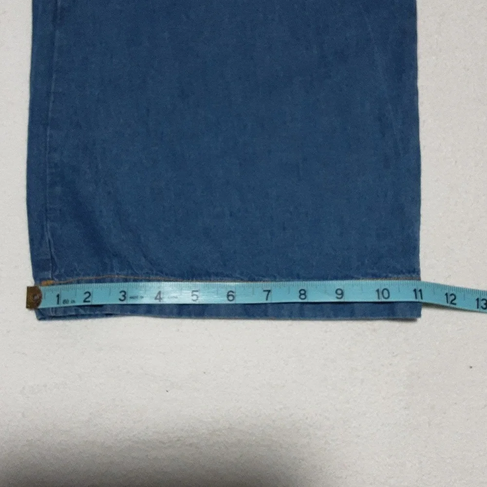 Sincerely Jules 100 % Cotton Women's Blue Denim Jumsuit Size L. Missing Belt.